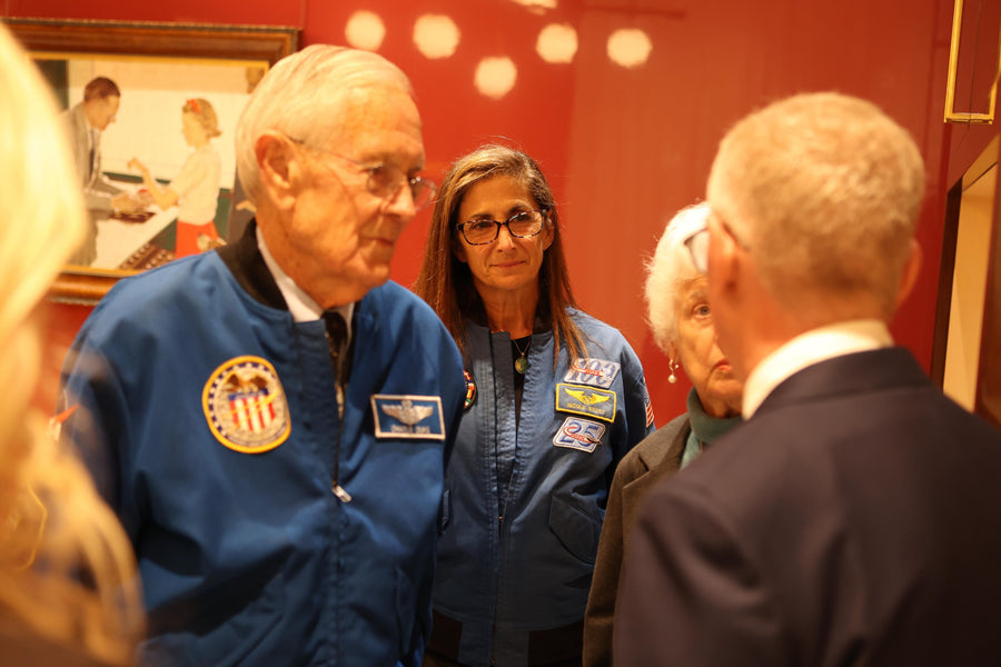 CD Peacock / OMEGA Welcome Astronauts Charlie Duke and Nicole Stott to the Mansion