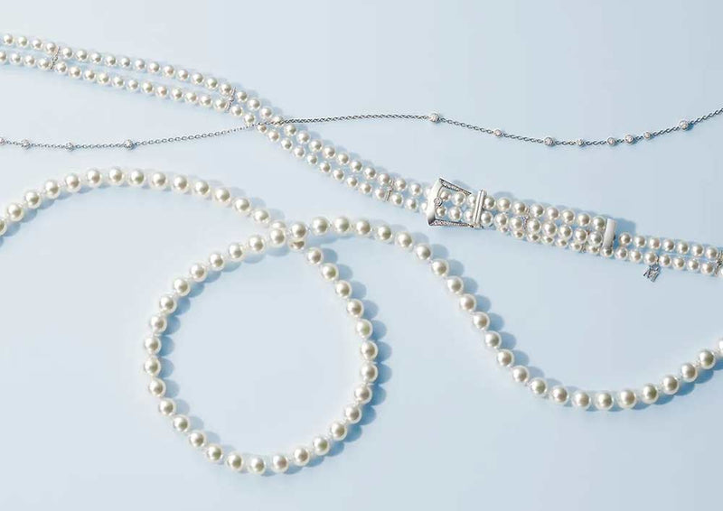 Sold at Auction: MIKIMOTO BLUE LAGOON 6MM PEARL NECKLACE 14K GOLD