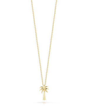 18k Yellow Gold Tiny Treasures Palm Tree Necklace