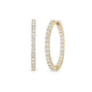 18k Yellow Gold The Perfect Diamond Hoop® Inside Outside Earrings thumbnail