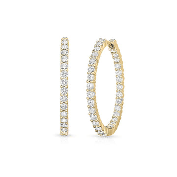 18k Yellow Gold The Perfect Diamond Hoop® Inside Outside Earrings Roberto Coin