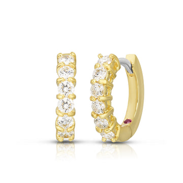 18k Yellow Gold The Perfect Diamond Hoop® Huggy Earrings Roberto Coin