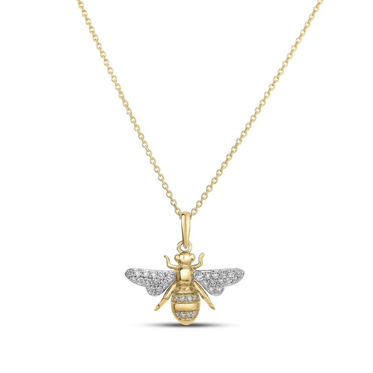 18k Yellow/white Gold Tiny Treasures Diamond Bumblebee Necklace