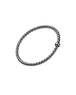 FOPE EKA Flex'it Bracelet with Rhodium Finish and Black Diamond