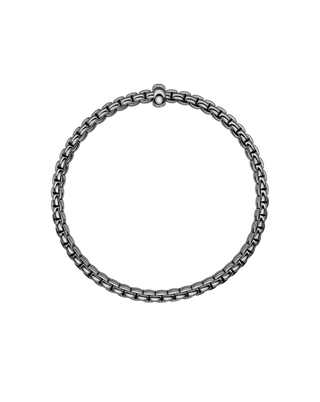 FOPE EKA Flex'it Bracelet with Rhodium Finish and Black Diamond thumbnail