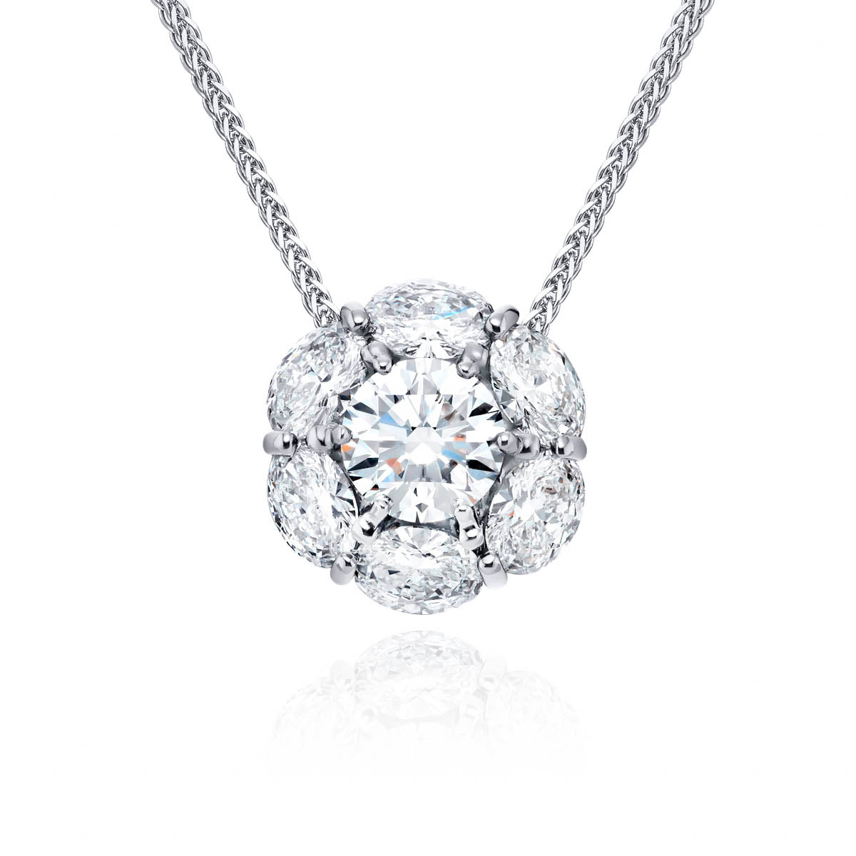 JB Star Platinum Diamond Necklace - 0779/109