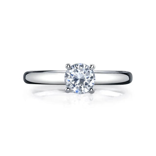 14K White Gold 1.5ct Round Slim Solitaire Engagement Ring Setting, 2.2mm thumbnail