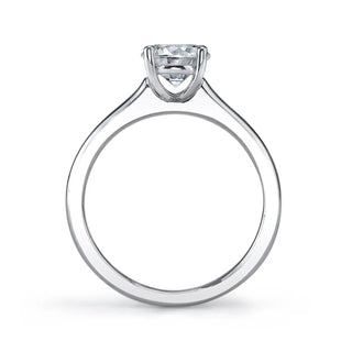 14K White Gold 1.5ct Round Slim Solitaire Engagement Ring Setting, 2.2mm thumbnail