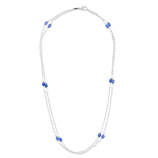 JB Star 18K White Gold Sapphire and Diamond Necklace - 1012/079 thumbnail