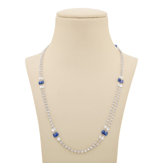 JB Star 18K White Gold Sapphire and Diamond Necklace - 1012/079 thumbnail