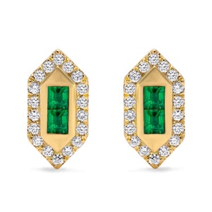 Pharaoh Emerald Stud Earrings