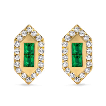 Pharaoh Emerald Stud Earrings