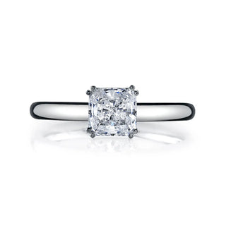 18K White Gold 2ct Asscher Slim Solitaire Engagement Ring Setting, 2.2mm thumbnail