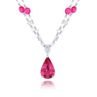 JB Star Platinum Pink Sapphire and Diamond Necklace - 1199/165 thumbnail