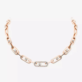 Move Link half pavÃ© necklace thumbnail