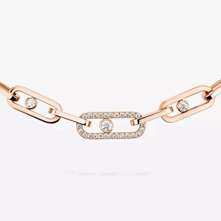 Move Link half pavÃ© necklace thumbnail