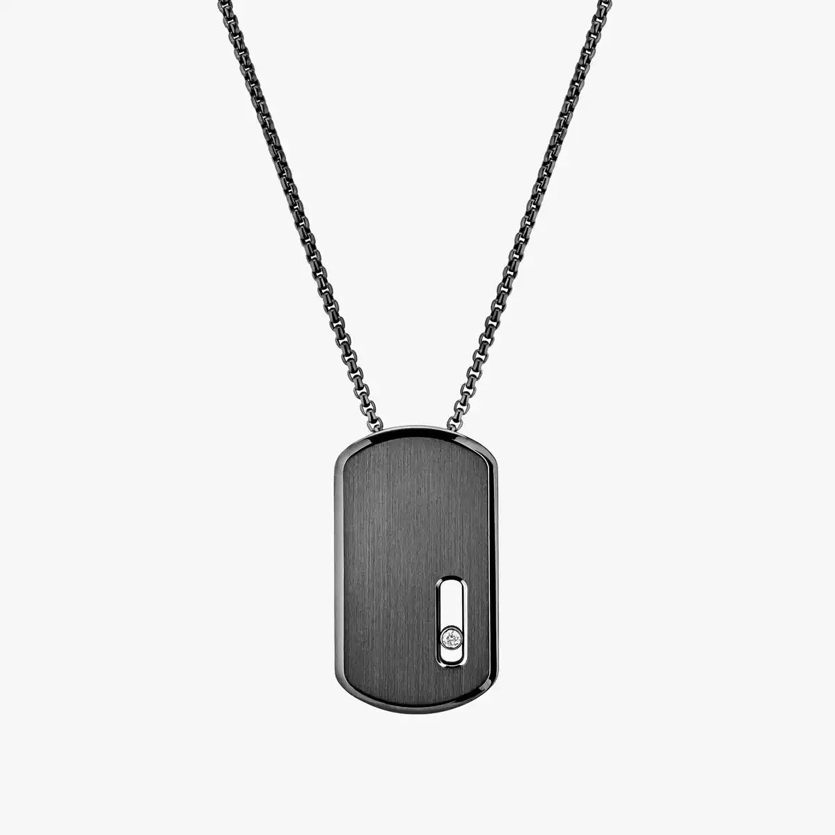 Move Titanium anthracite pendant necklace