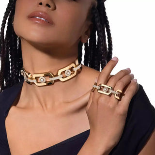 So Move Max half pavÃ© choker necklace thumbnail