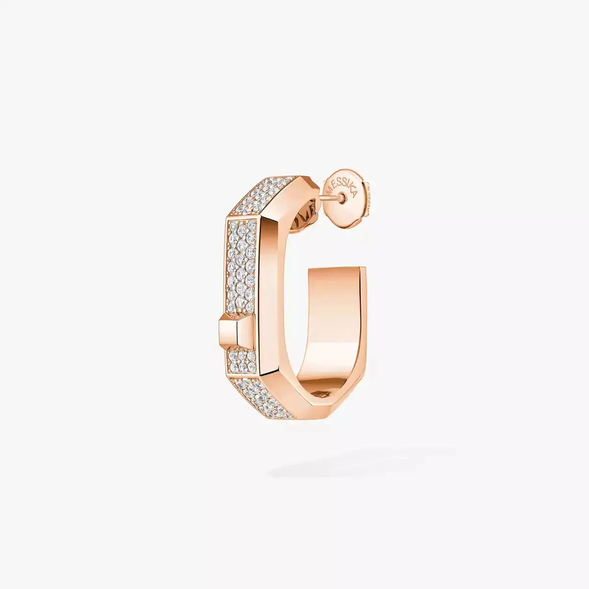 Moderniste single pavÃ© earring, medium model