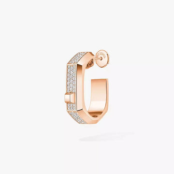 Moderniste single pavÃ© earring, medium model