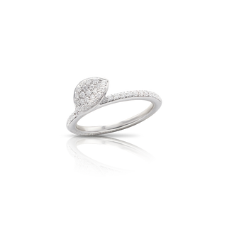Petit Garden Single Leaf Ring - White Gold thumbnail