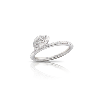 Petit Garden Single Leaf Ring - White Gold