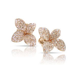 Petit Garden Medium Flower Earrings - Rose Gold
