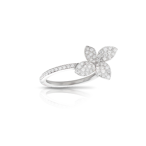 Petit Garden Small Flower Ring - White Gold