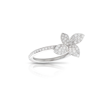 Petit Garden Small Flower Ring - White Gold