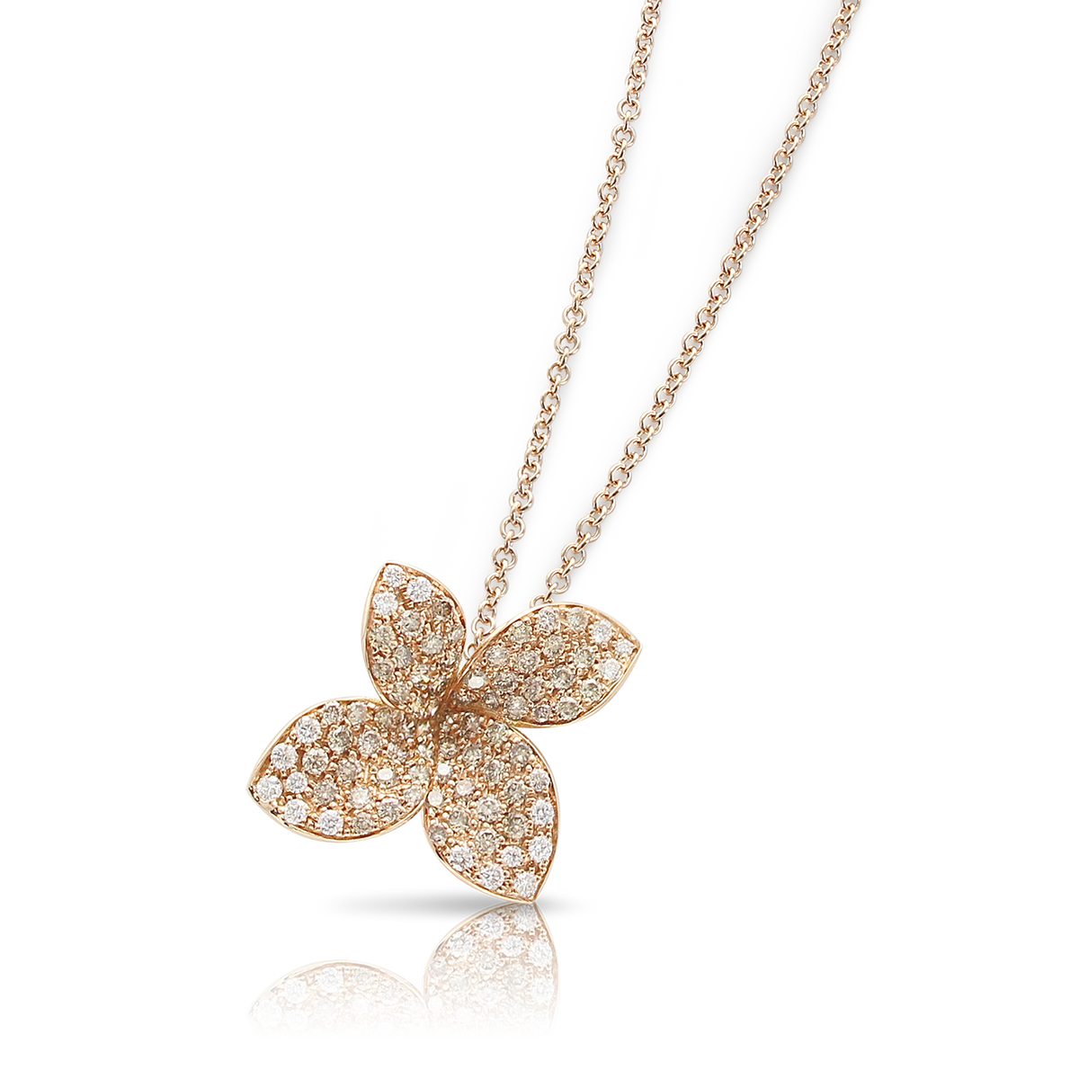 Petit Garden Medium Flower Necklace - Rose Gold