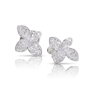Petit Garden Small Flower Earrings - White Gold thumbnail
