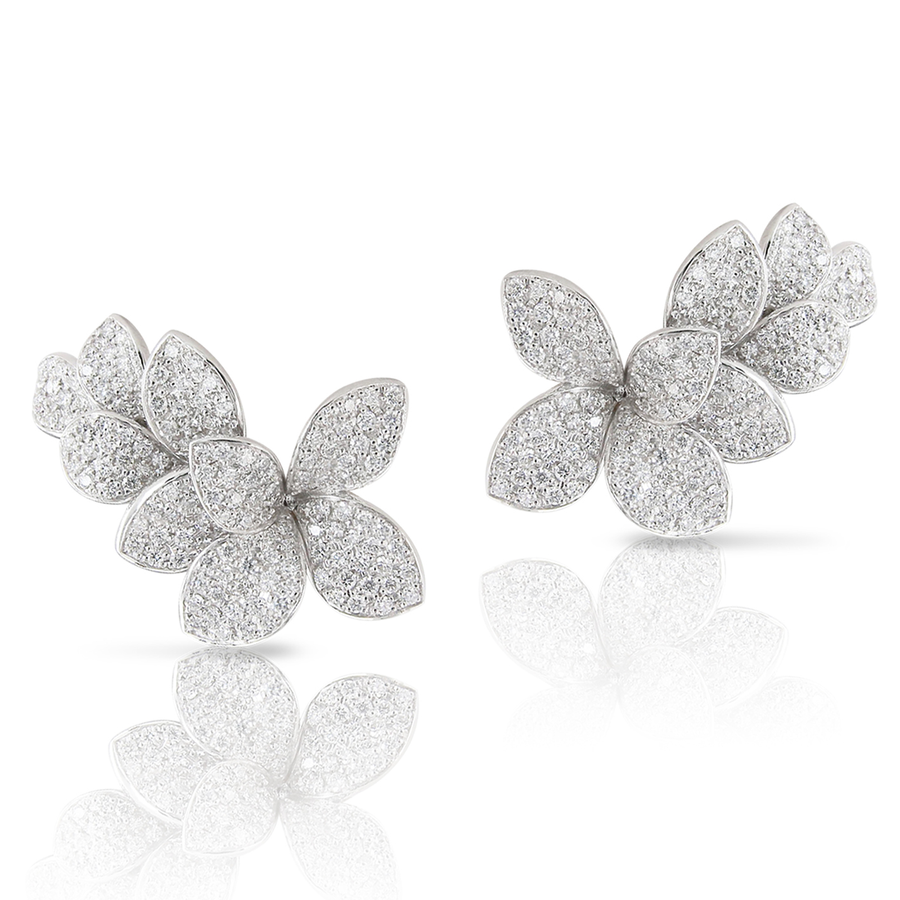 Petit Garden Earrings - White Gold