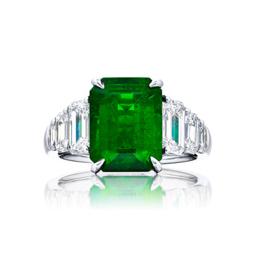 JB Star Platinum Emerald and Diamond Ring - 1683/011