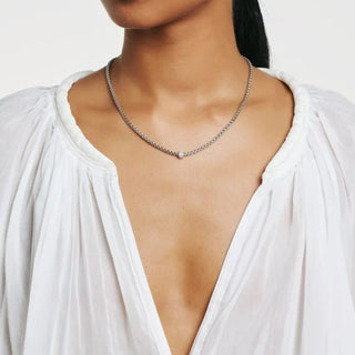 Necklace with diamond pave thumbnail