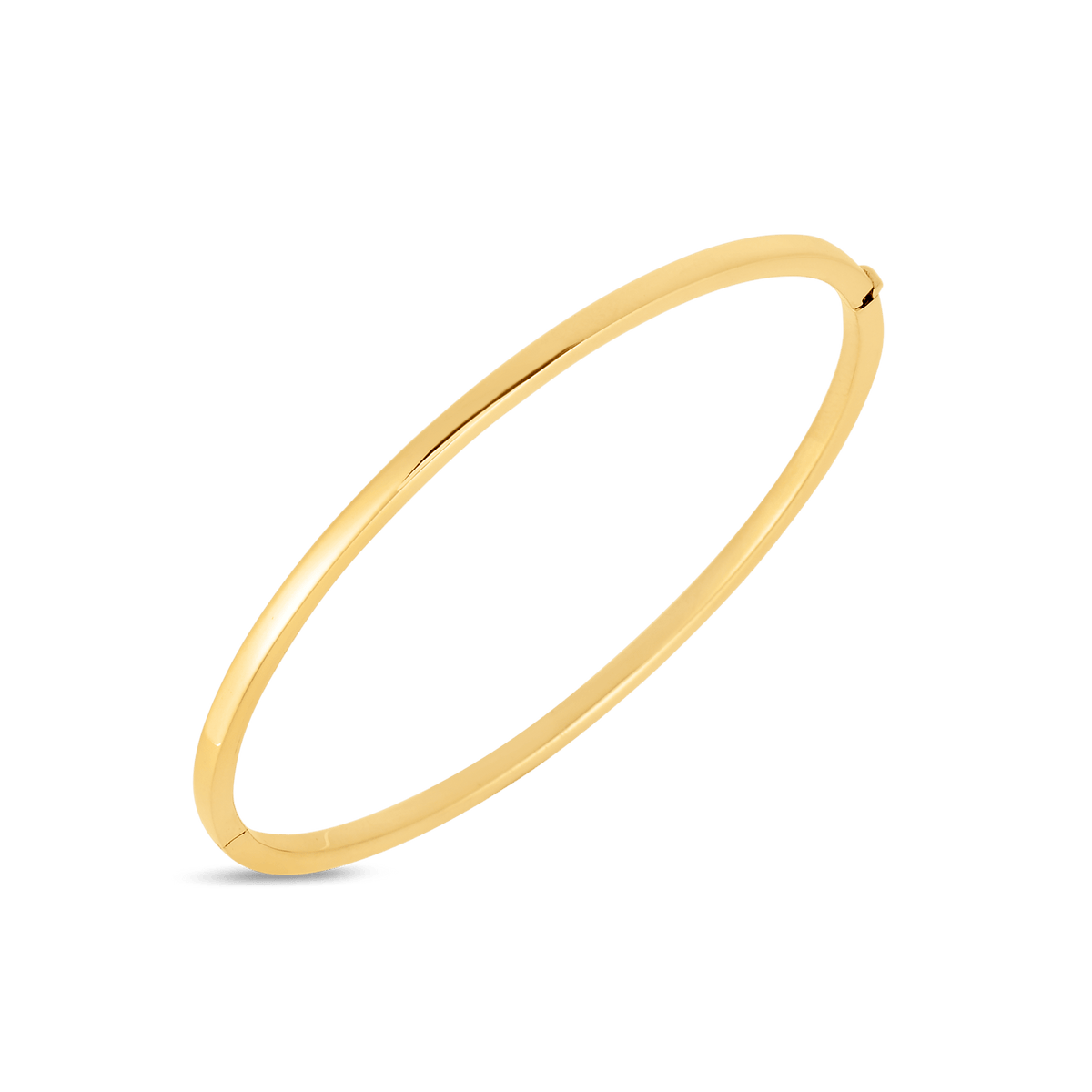 18K Designer Gold Oval Bangle