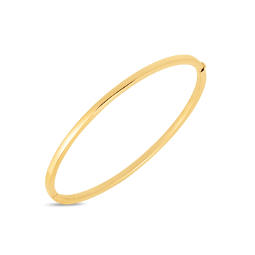 18K Designer Gold Oval Bangle Roberto Coin
