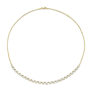 Floating Emerald-cut Diamonds Necklace