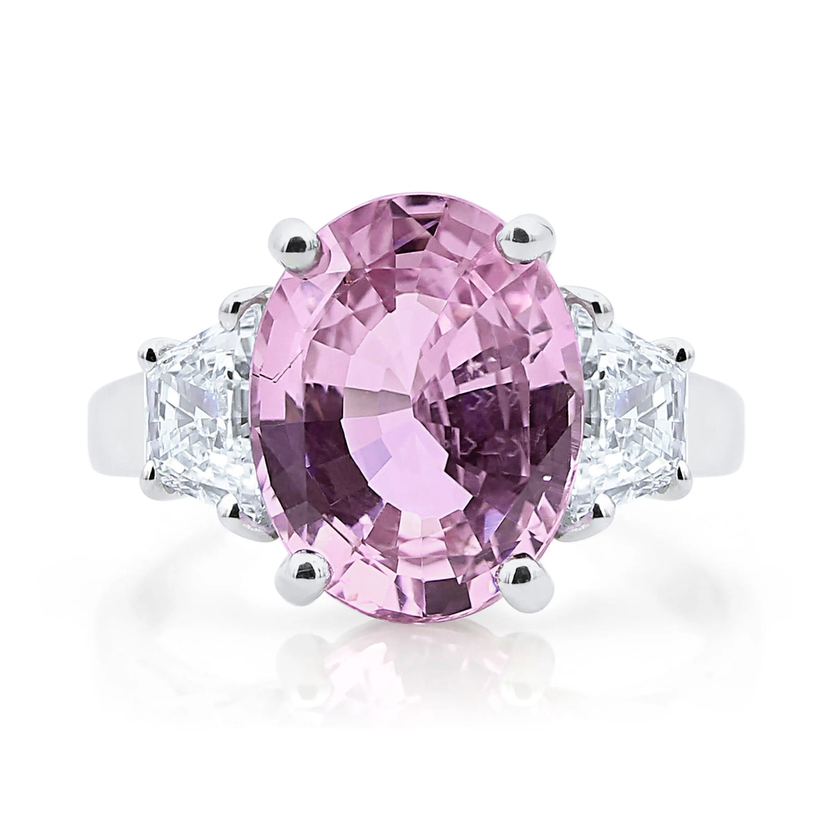 Platinum Pink Sapphire Sapphire Diamond Ring
