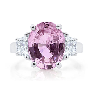 Platinum Pink Sapphire Sapphire Diamond Ring thumbnail