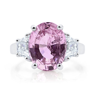 Platinum Pink Sapphire Sapphire Diamond Ring