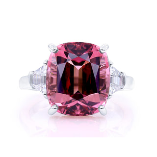 Platinum Pink Tourmaline Diamond Ring thumbnail
