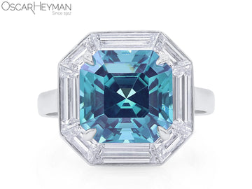 Platinum Indicolite Tourmaline Tourmaline Diamond Ring