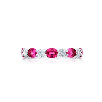JB Star Platinum Pink Sapphire and Diamond Ring - 3240/082