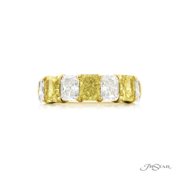 JB Star Fancy Yellow & White Diamond Band - 3426/001
