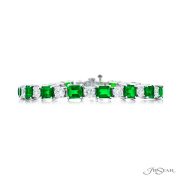 JB Star Platinum Diamond, Emerald Bracelet - 3439/001