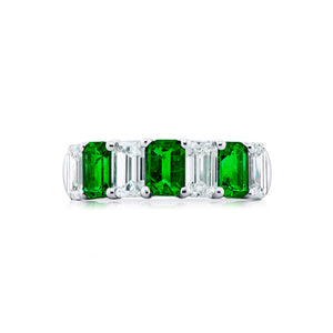 JB Star Platinum Emerald and Diamond Ring - 3544/011