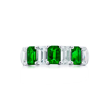 JB Star Platinum Emerald and Diamond Ring - 3544/011