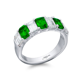 JB Star Platinum Emerald and Diamond Ring - 3544/011 thumbnail