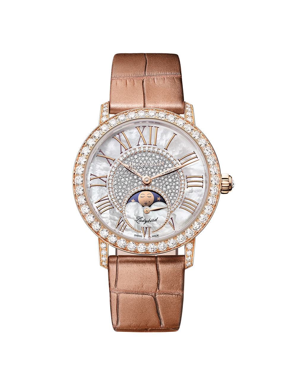 Blancpain Ladybird Colors Phases de Lune Nude Moka Snow-Set - 3662A-2996-55B