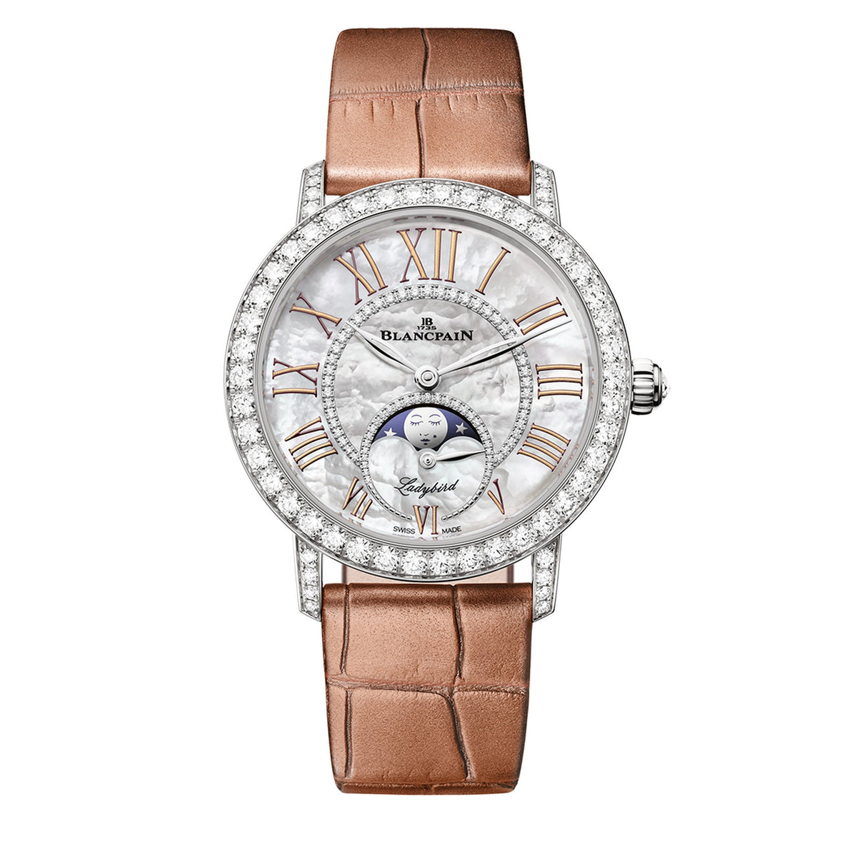Blancpain Ladybird Colors Phases de Lune Nude Moka White Gold - 3662E-1954-55A